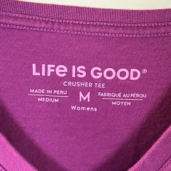 Life Is Good Crusher Tee Medium Eat Drink Be Merry Spell Out Gorpcore Outdoors - Picture 3 of 10